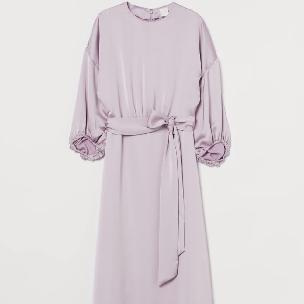 H&M || lavender satin dress